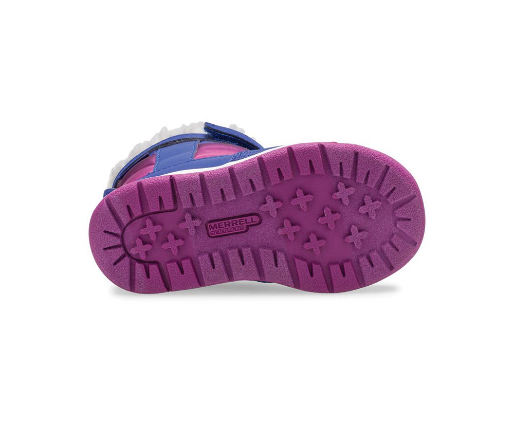 Merrell Boots Blue/Multicolor - Alpine Puffer Waterproof Jr. - Kids 70TIOYUGC